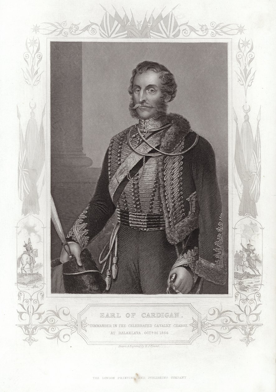 Portret Jamesa Brudenella, hrabiego Cardigan (rycina) autorstwa Daniel John. Pound