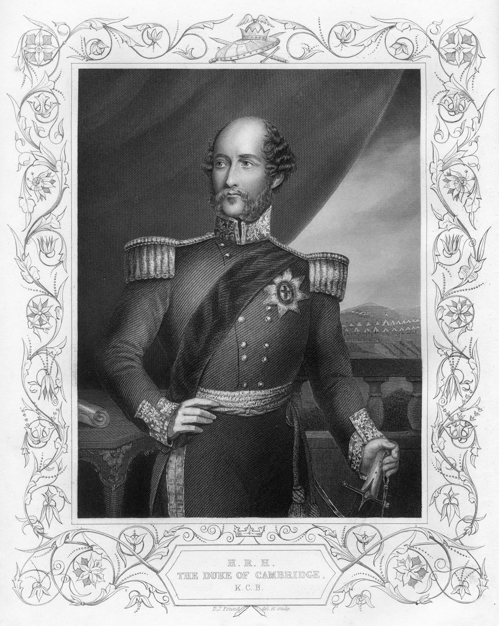 Książę Jerzy 1819-1904, książę Cambridge, 1857. autorstwa Daniel John Pound