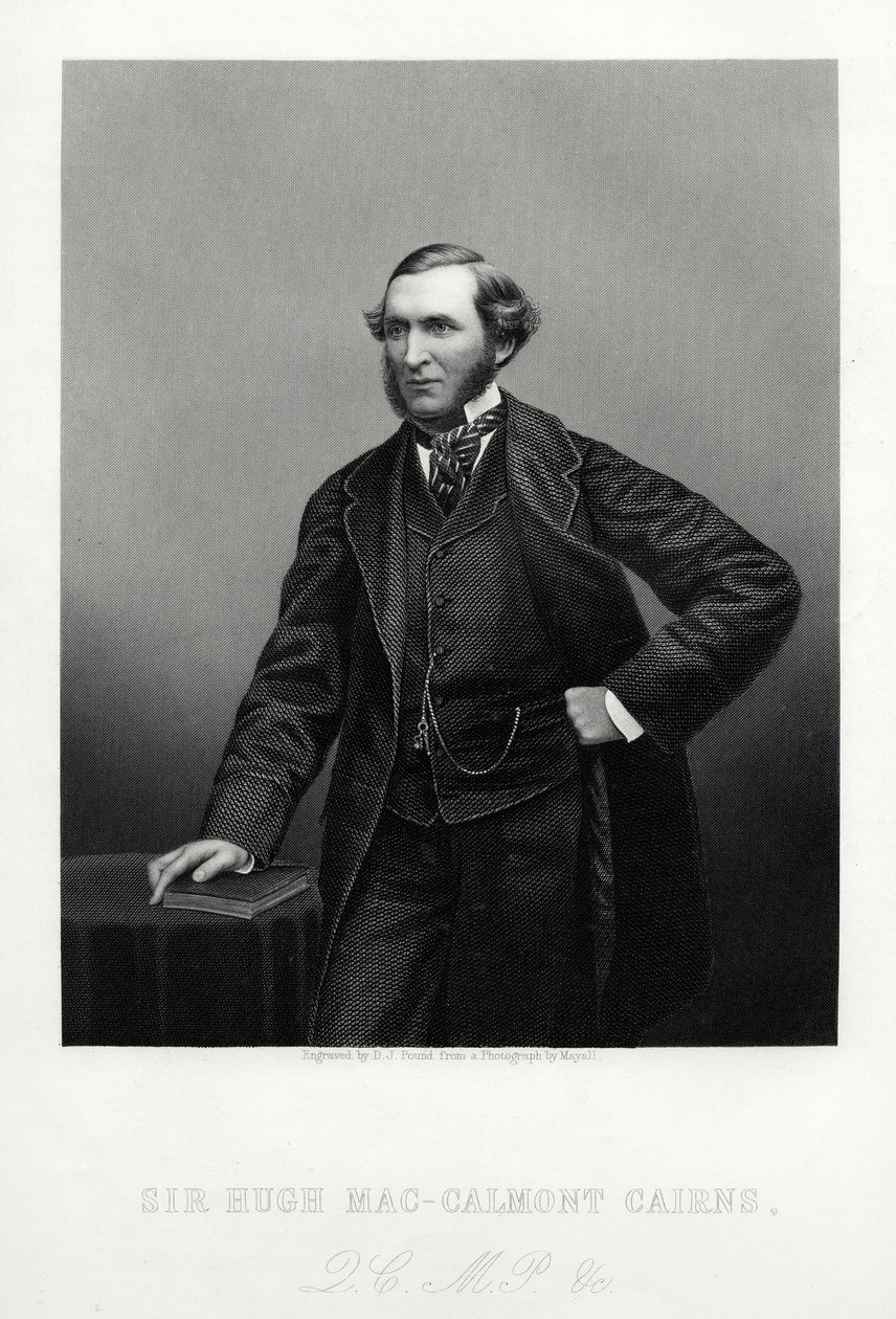 Sir Hugh Mac-Calmont Cairns, brytyjski mąż stanu, ok. 1880 r. autorstwa Daniel John Pound