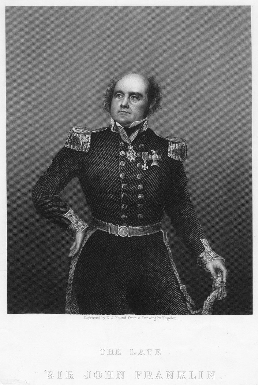 Sir John Franklin, ok. 1860. autorstwa Daniel John Pound