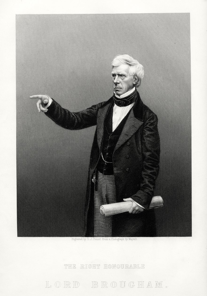 The Right Honorable Henry Brougham, Lord Wysoki Kanclerz Wielkiej Brytanii, ok. 1880 r autorstwa Daniel John Pound