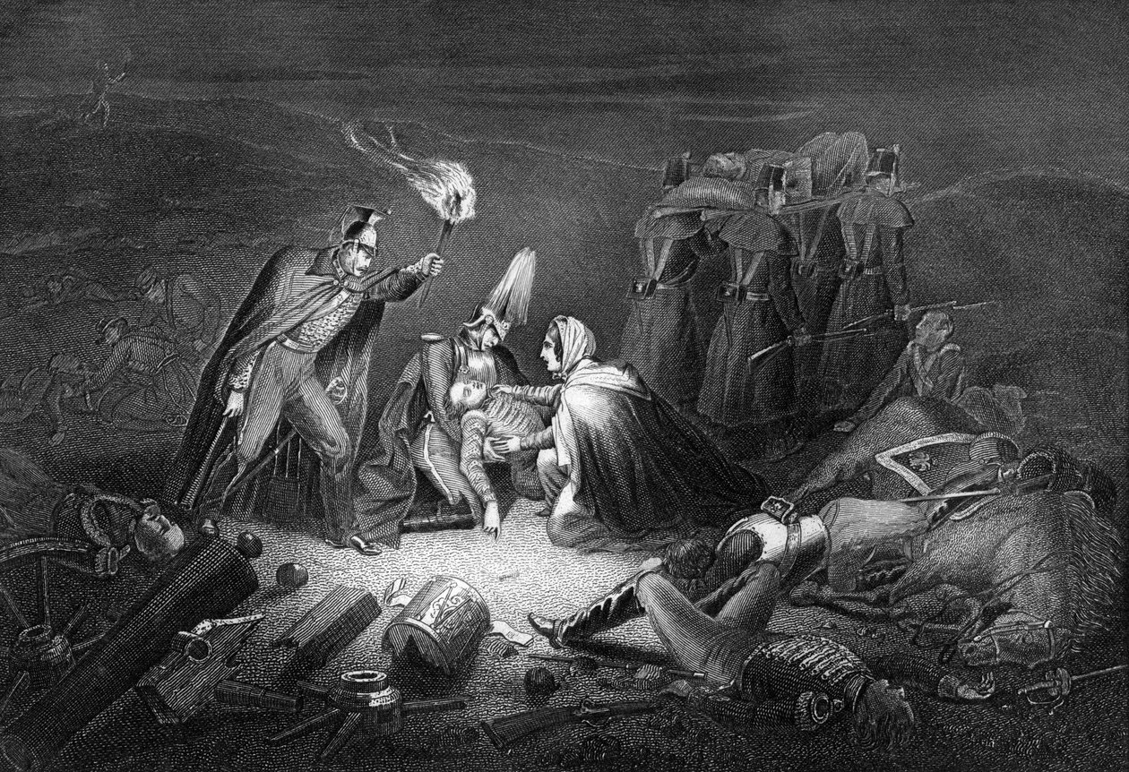 Pole bitwy pod Almą, noc po bitwie, 1854 1857. autorstwa Daniel John Pound