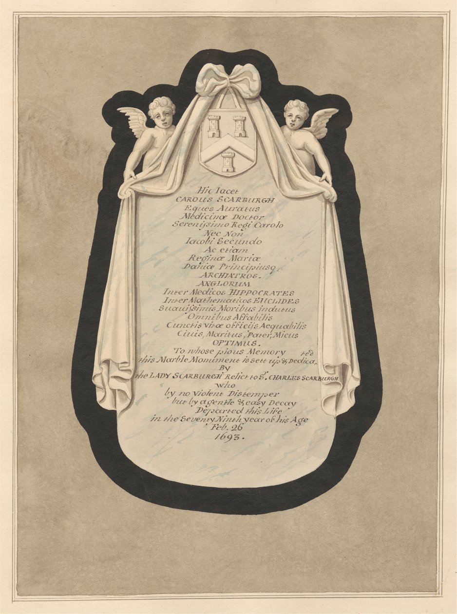 Pomnik Carous Scarburgh z Cranford Church autorstwa Daniel Lysons