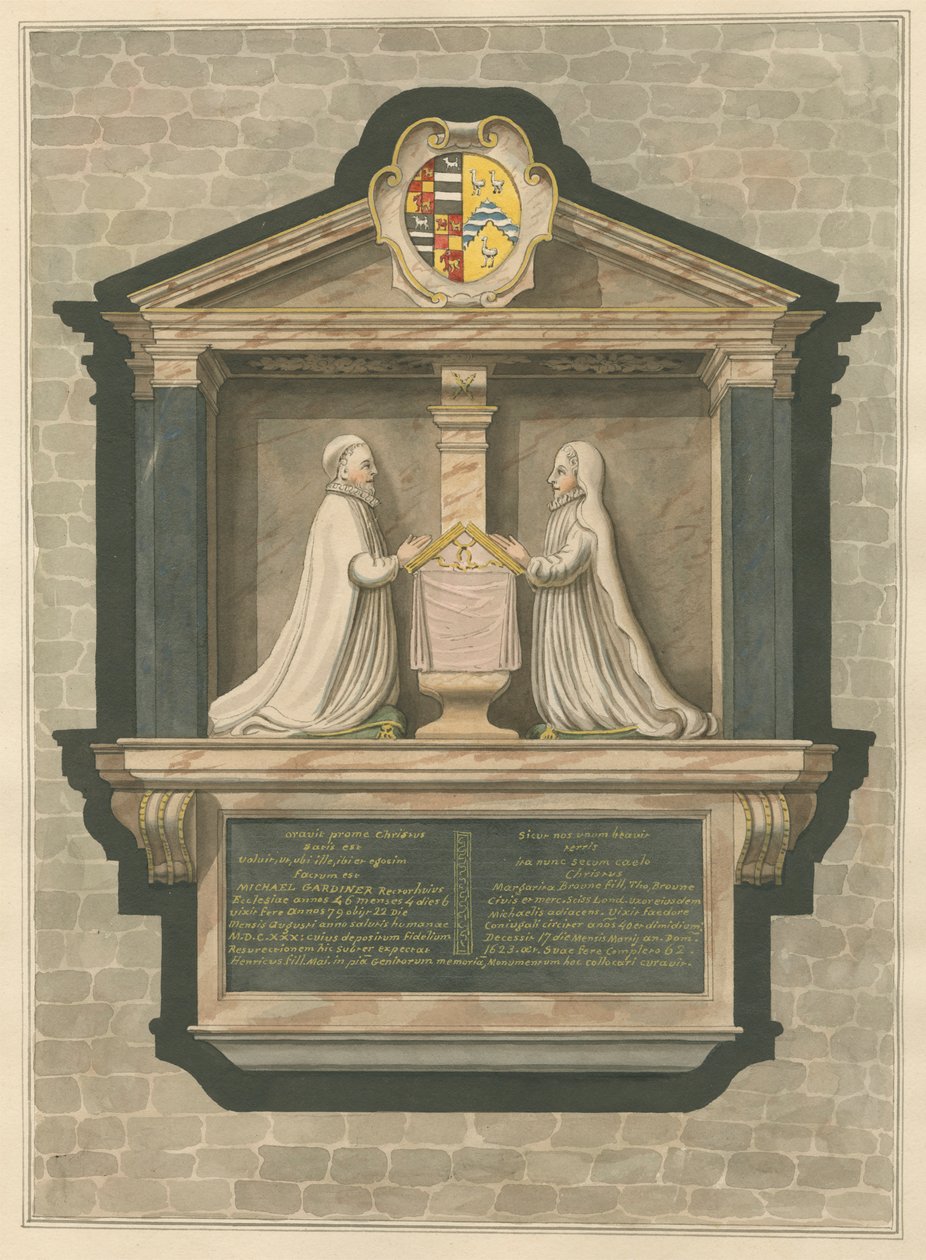 Pomnik Michaela Gardinera i Margarity Browne z Greenford Church autorstwa Daniel Lysons
