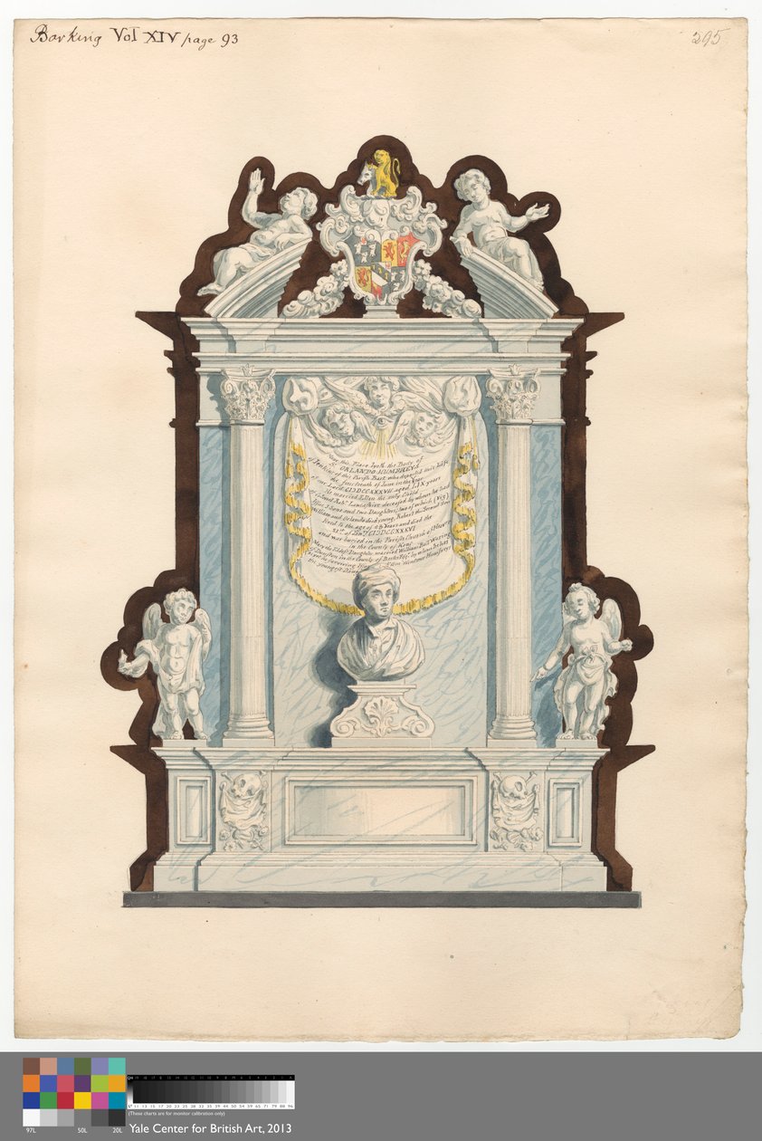 Pomnik Orlando Humphreysa z Barking Church autorstwa Daniel Lysons