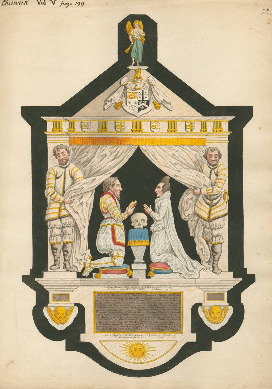 Pomnik Sir Thomasa Chalonera autorstwa Daniel Lysons