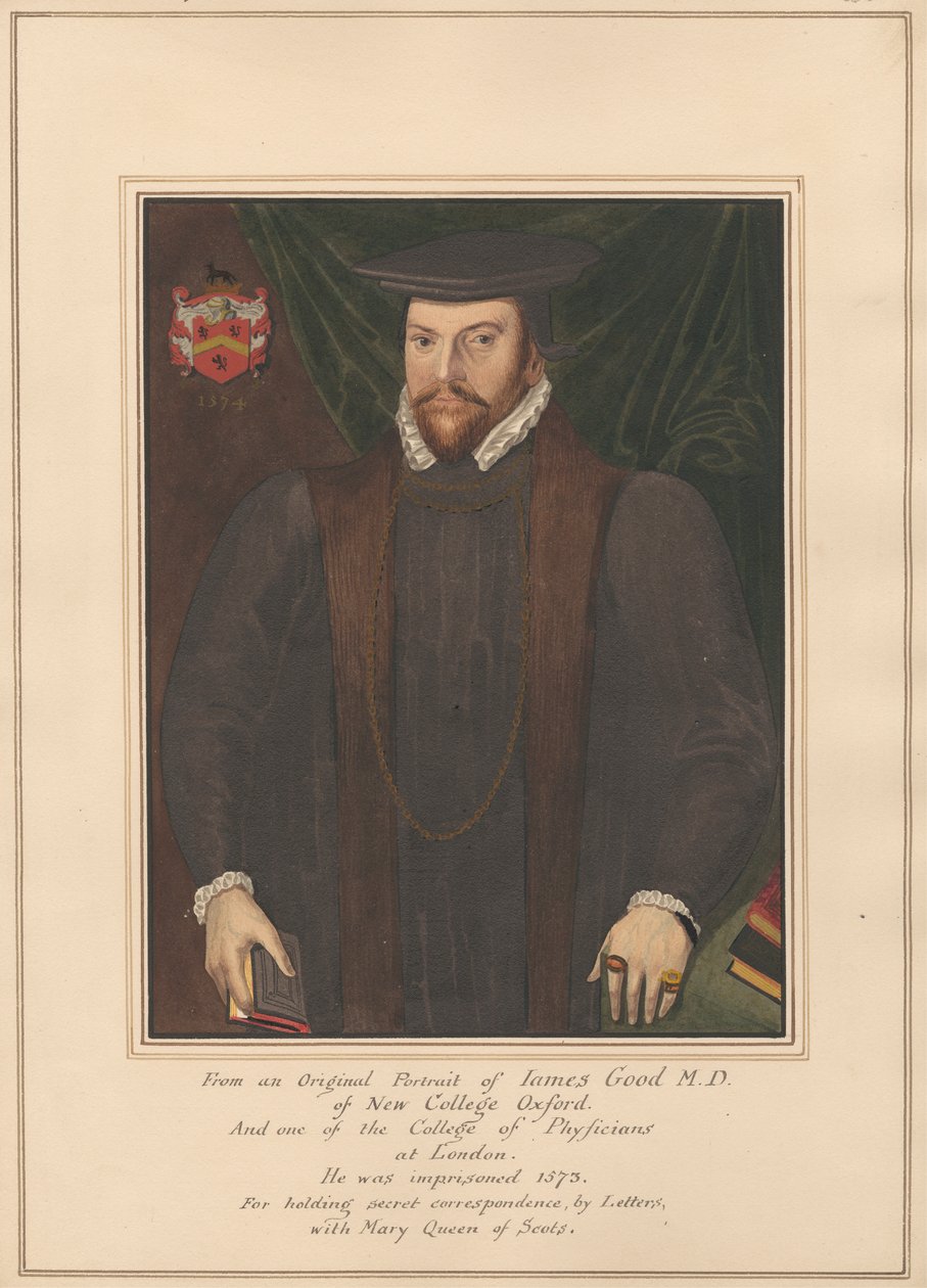 Portret Jamesa Gooda, lekarza medycyny z New College Oxford autorstwa Daniel Lysons
