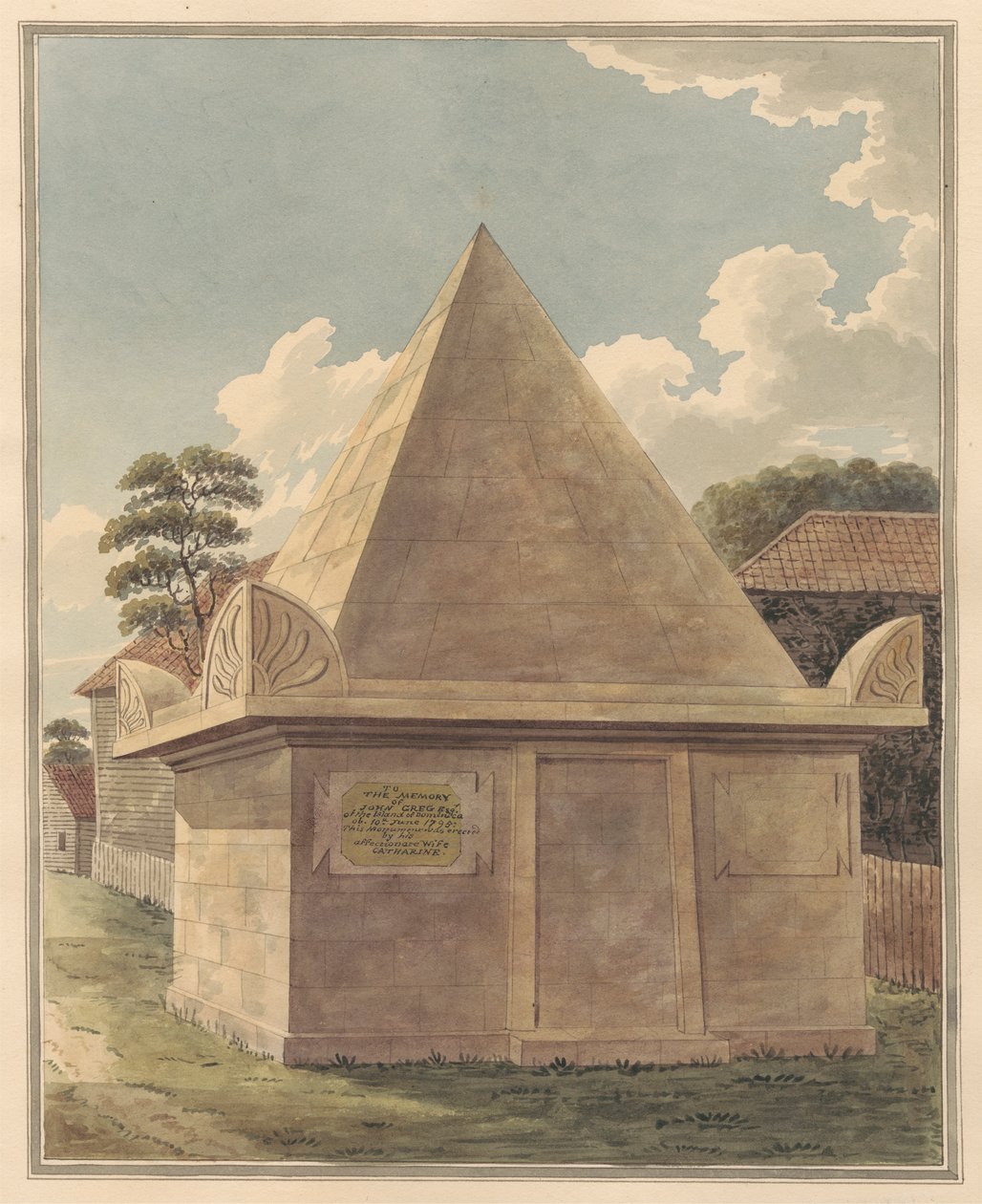 Grób Johna Grega z Hampton Churchyard autorstwa Daniel Lysons