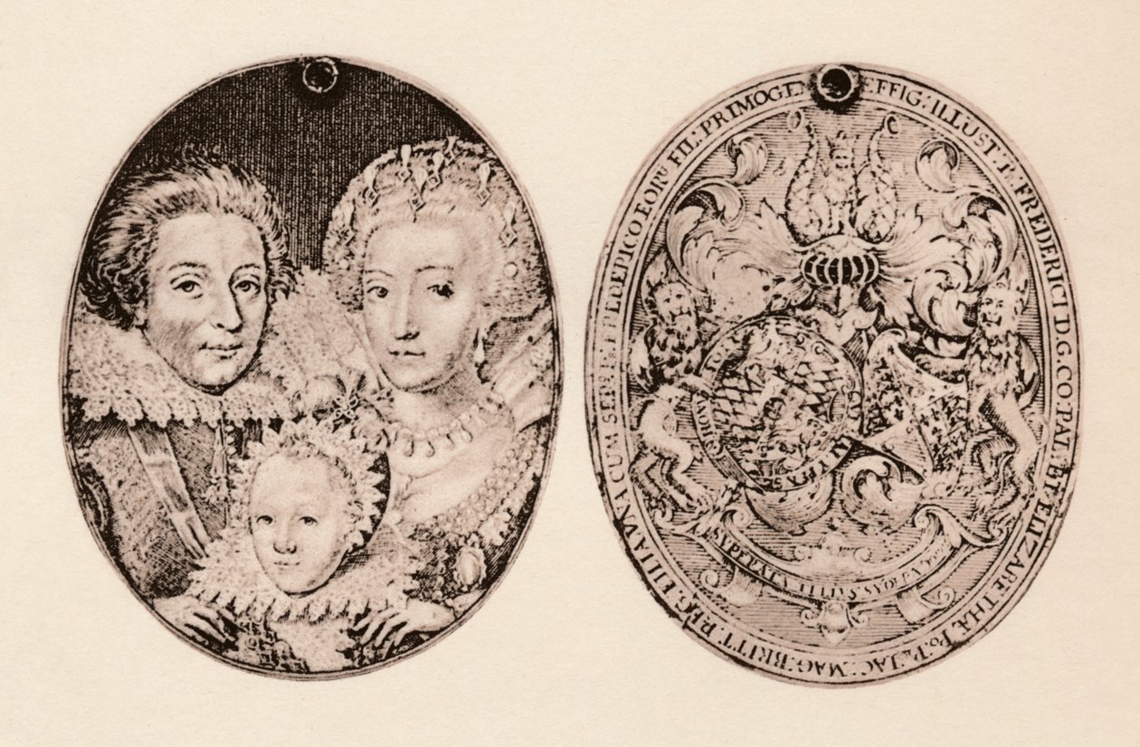 Fryderyk Czeski Elżbieta Stuart i ich syn Fryderyk Henryk, 1621, 1904 autorstwa Daniel Mytens