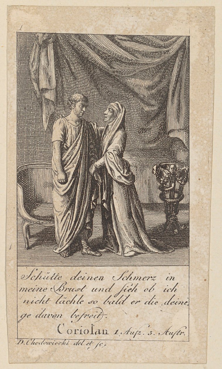 Tablica 1 do „Koriolana” Shakespeare
