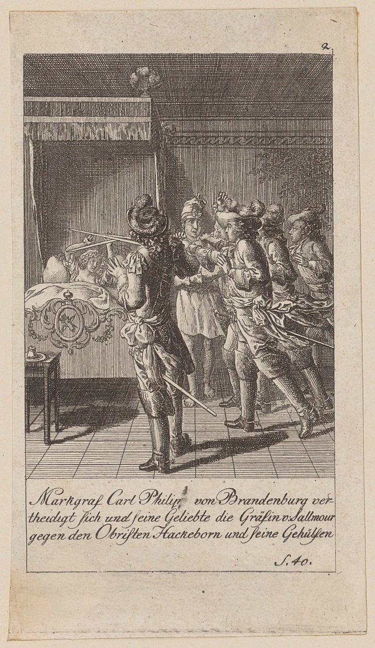 Arkusz 2 z serii „Historia Brandenburgii” autorstwa Daniel Nikolaus Chodowiecki