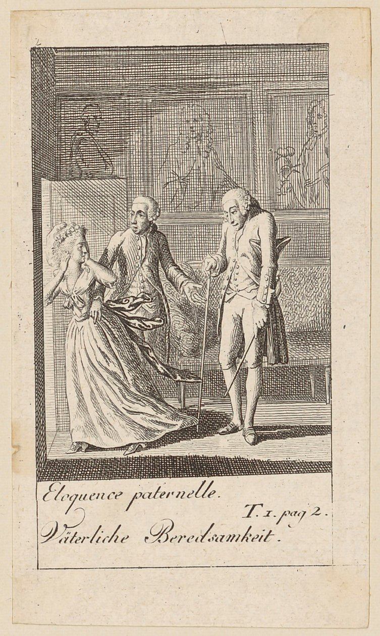 Plansza 2 do „Karoline von Lichfield” autorstwa Daniel Nikolaus Chodowiecki