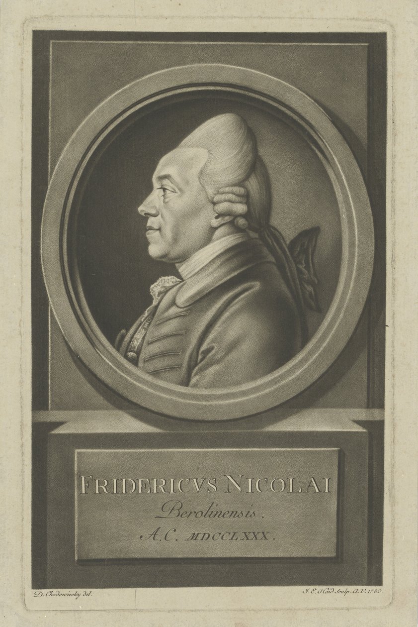 Christoph Friedrich Nicolai 1733-1811 , 1780. autorstwa Daniel Nikolaus Chodowiecki