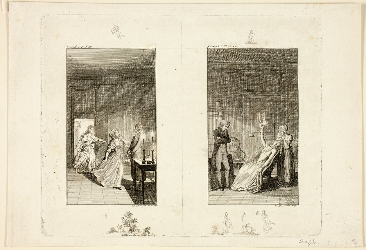 Ilustracja do powieści „Clarissa” Samuela Richardsona autorstwa Daniel Nikolaus Chodowiecki