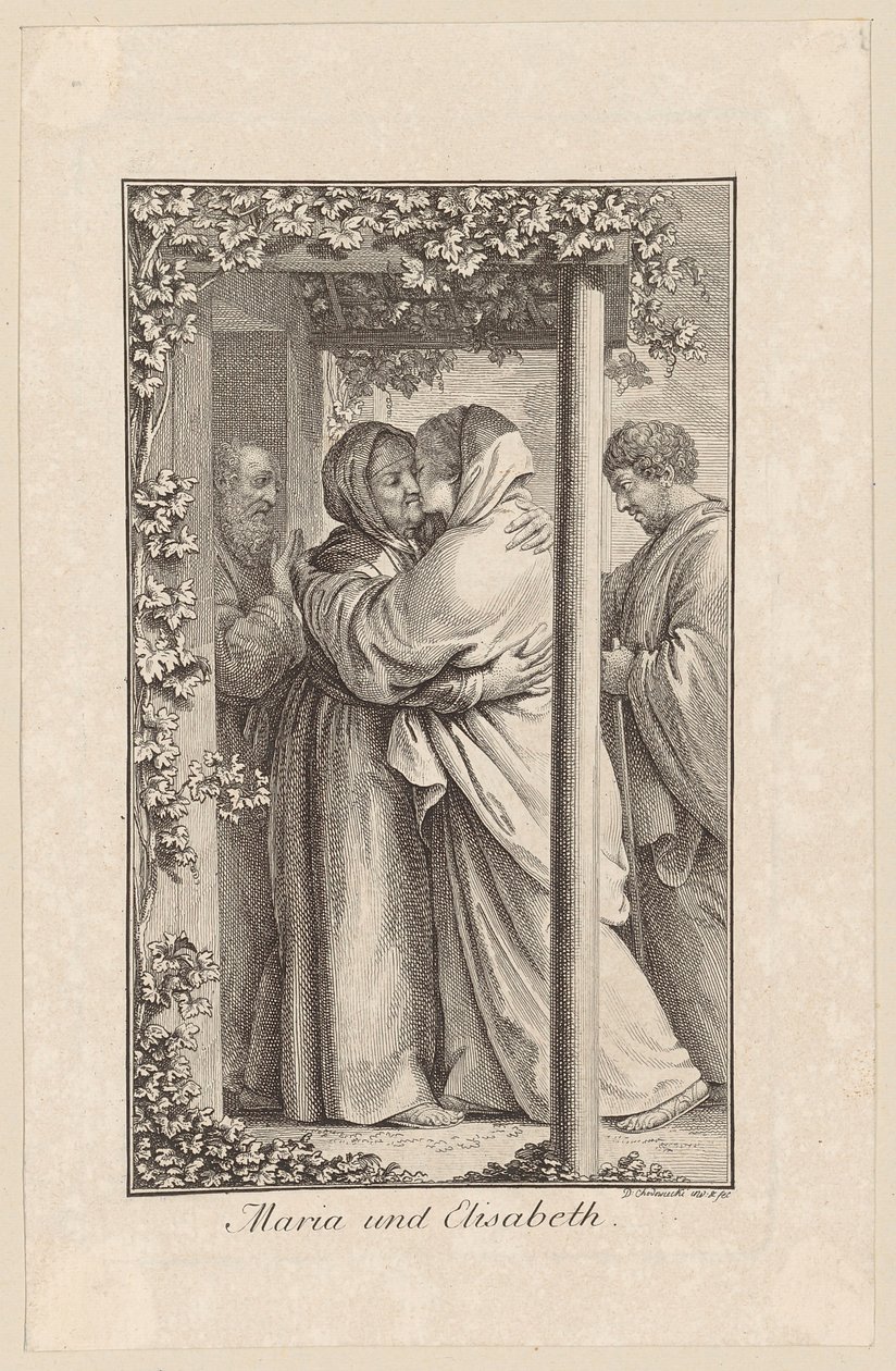 Maria i Elżbieta autorstwa Daniel Nikolaus Chodowiecki