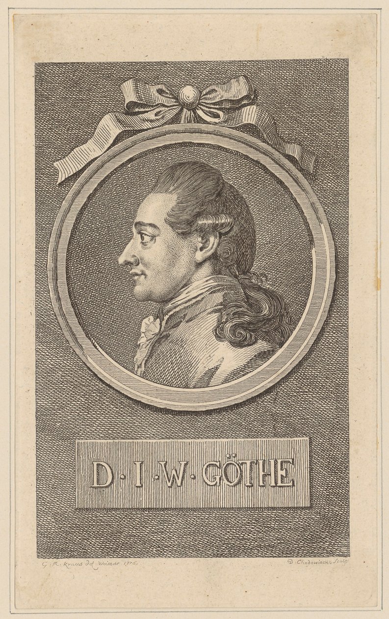 Portret Johanna Wolfganga Goethego autorstwa Daniel Nikolaus Chodowiecki