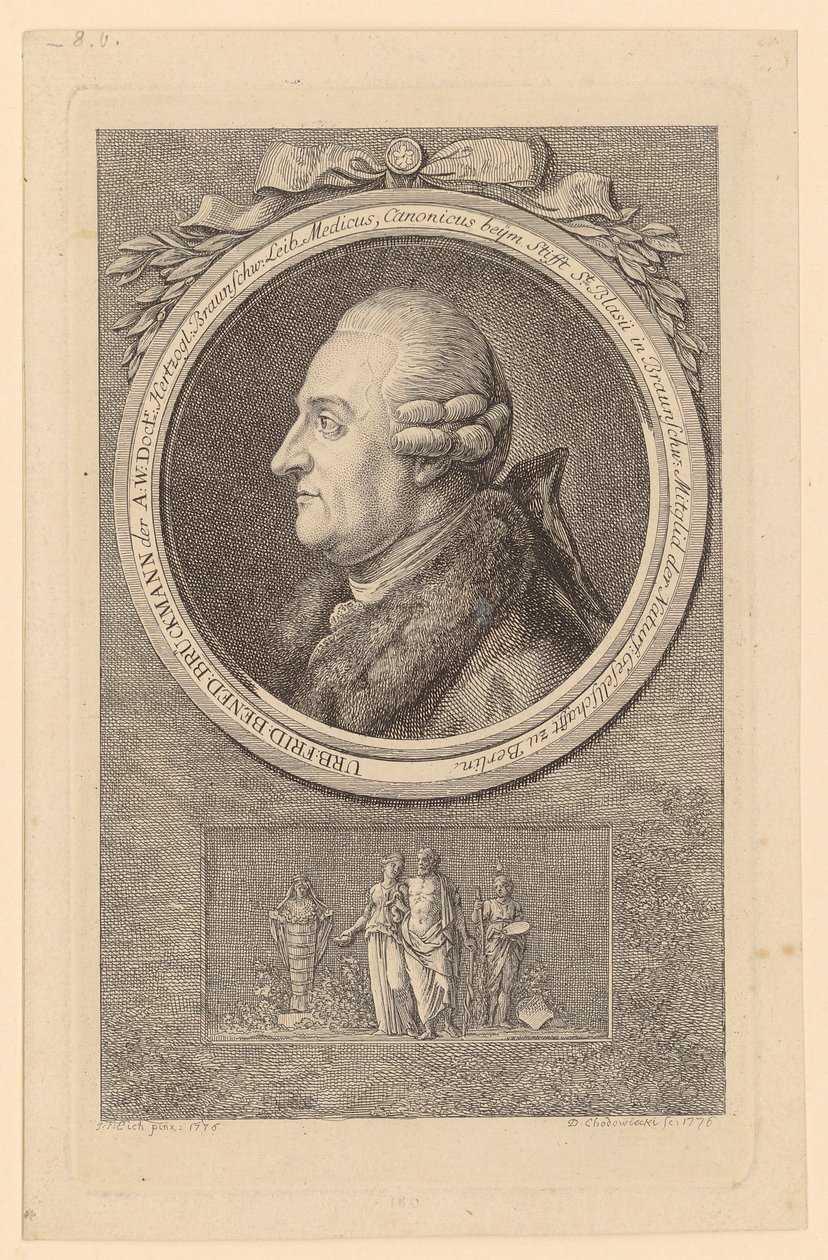 Portret U. F. B. Brückmanna autorstwa Daniel Nikolaus Chodowiecki