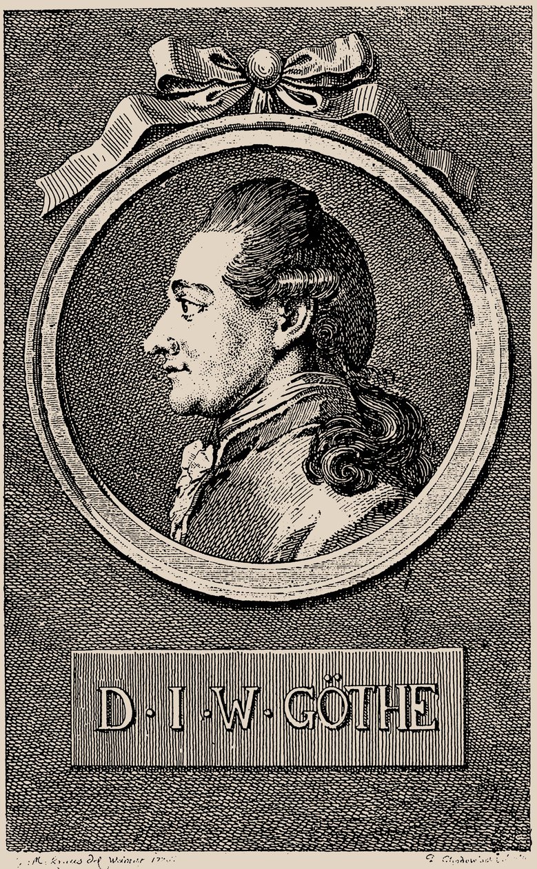 Portret autora Johanna Wolfganga von Goethego 1749-1832, 1776. autorstwa Daniel Nikolaus Chodowiecki