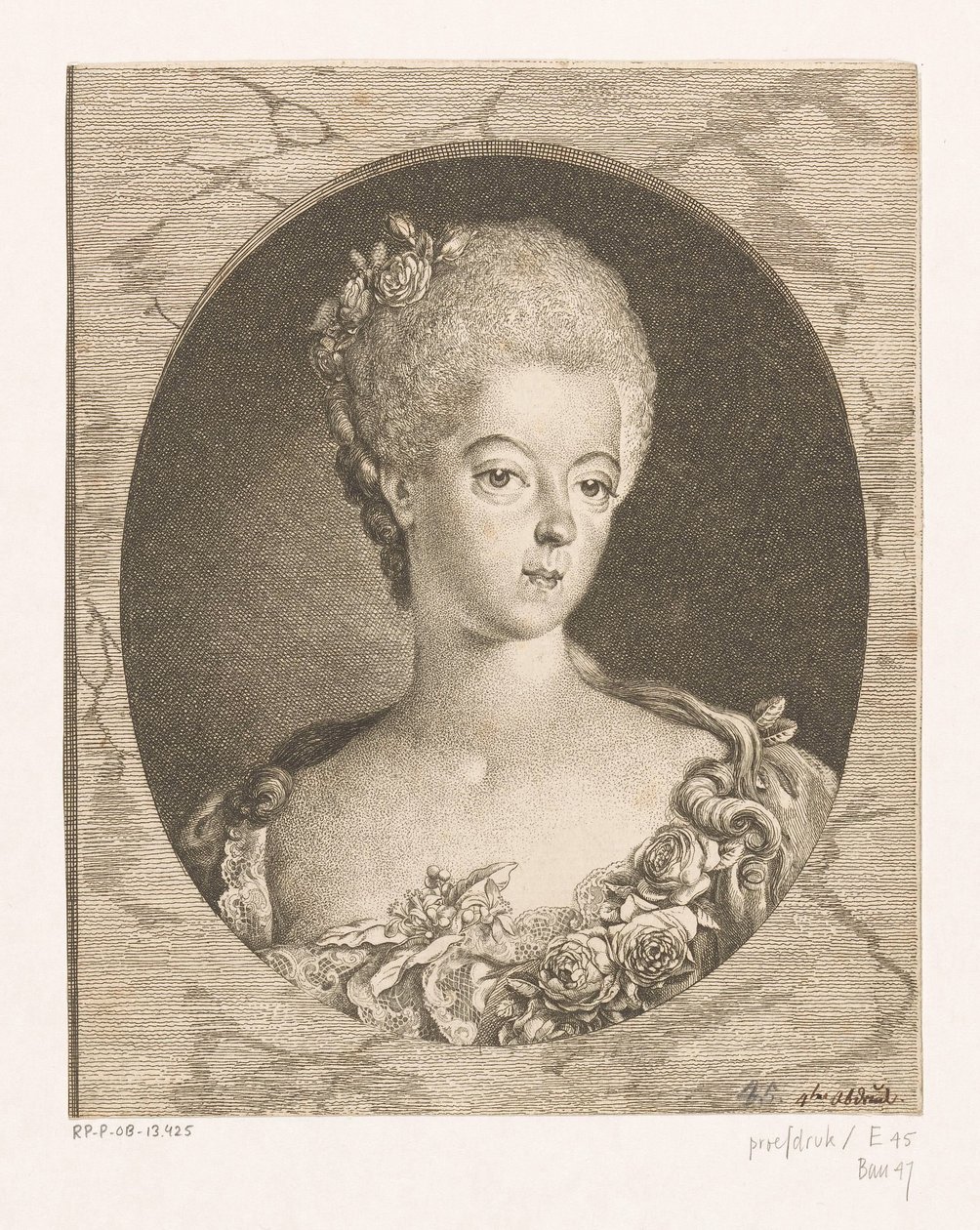 Portret Wilhelminy Prus autorstwa Daniel Nikolaus Chodowiecki