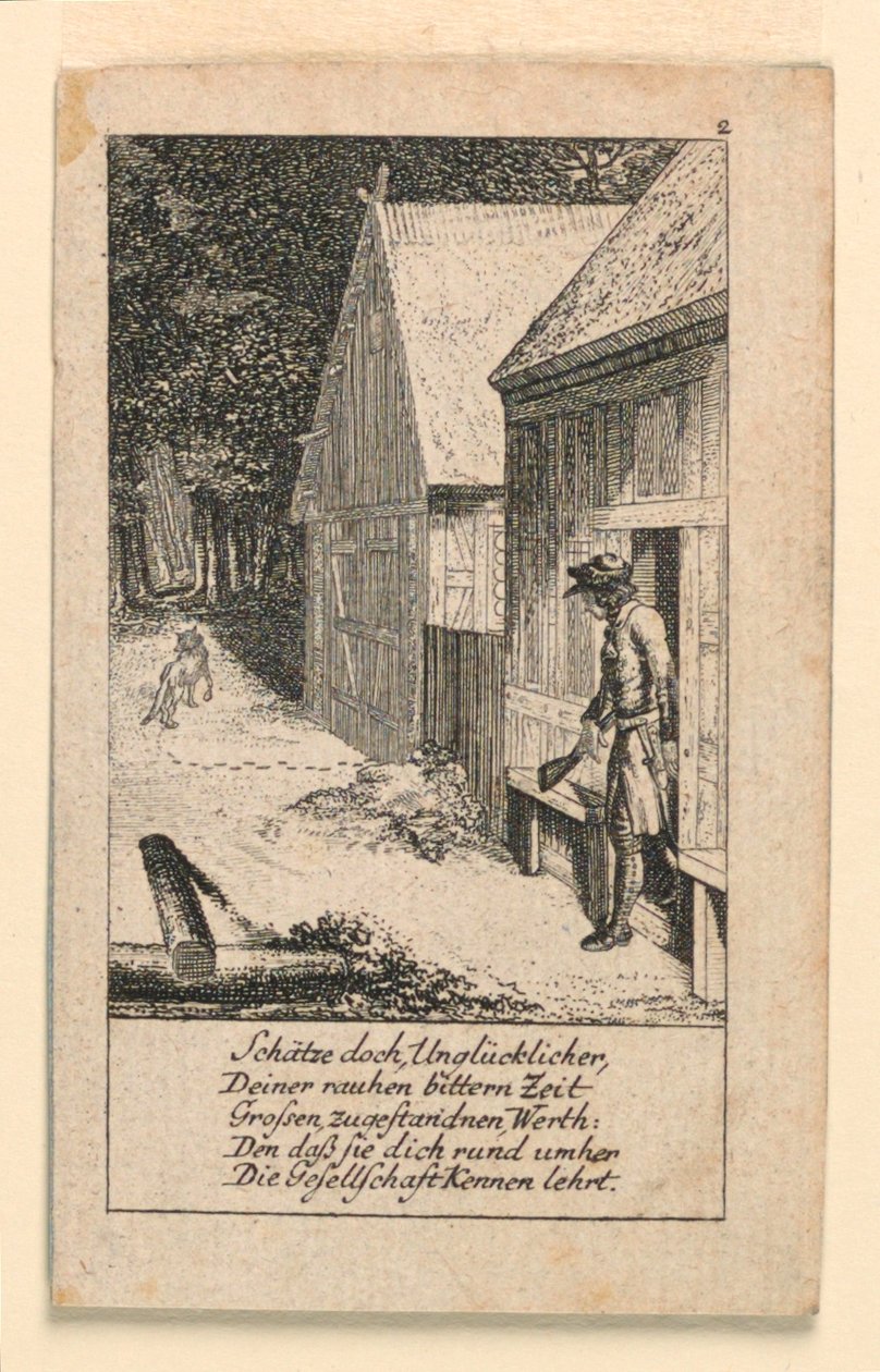 Wielbiciel samotności, ilustracja do „Königl: Grosbrit [anian] kalendarz genealogiczny na rok 1780 Lauenberg autorstwa J.G. Berenberga” autorstwa Daniel Nikolaus Chodowiecki