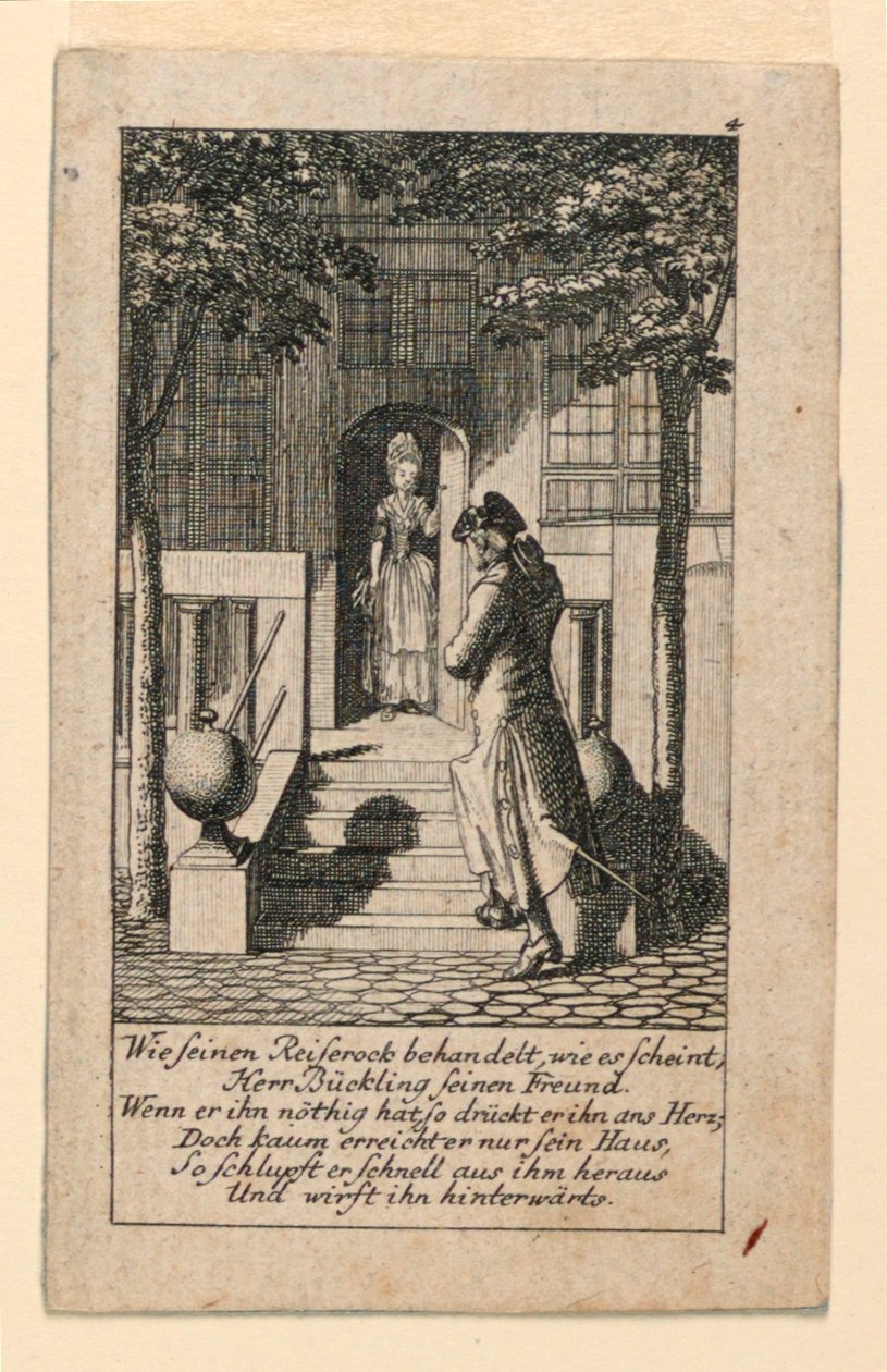 The Hipocritical Friend, Ilustracja do „Königl: Grosbrit [anian] kalendarz genealogiczny na rok 1780 Lauenberg autorstwa J.G. Berenberga” autorstwa Daniel Nikolaus Chodowiecki