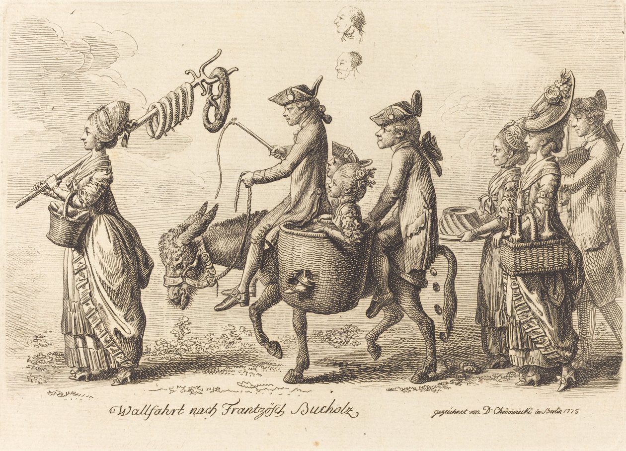 Pielgrzymka do francuskiego Bucholz (Pielgrzymka do francuskiego Bucholz) autorstwa Daniel Nikolaus Chodowiecki