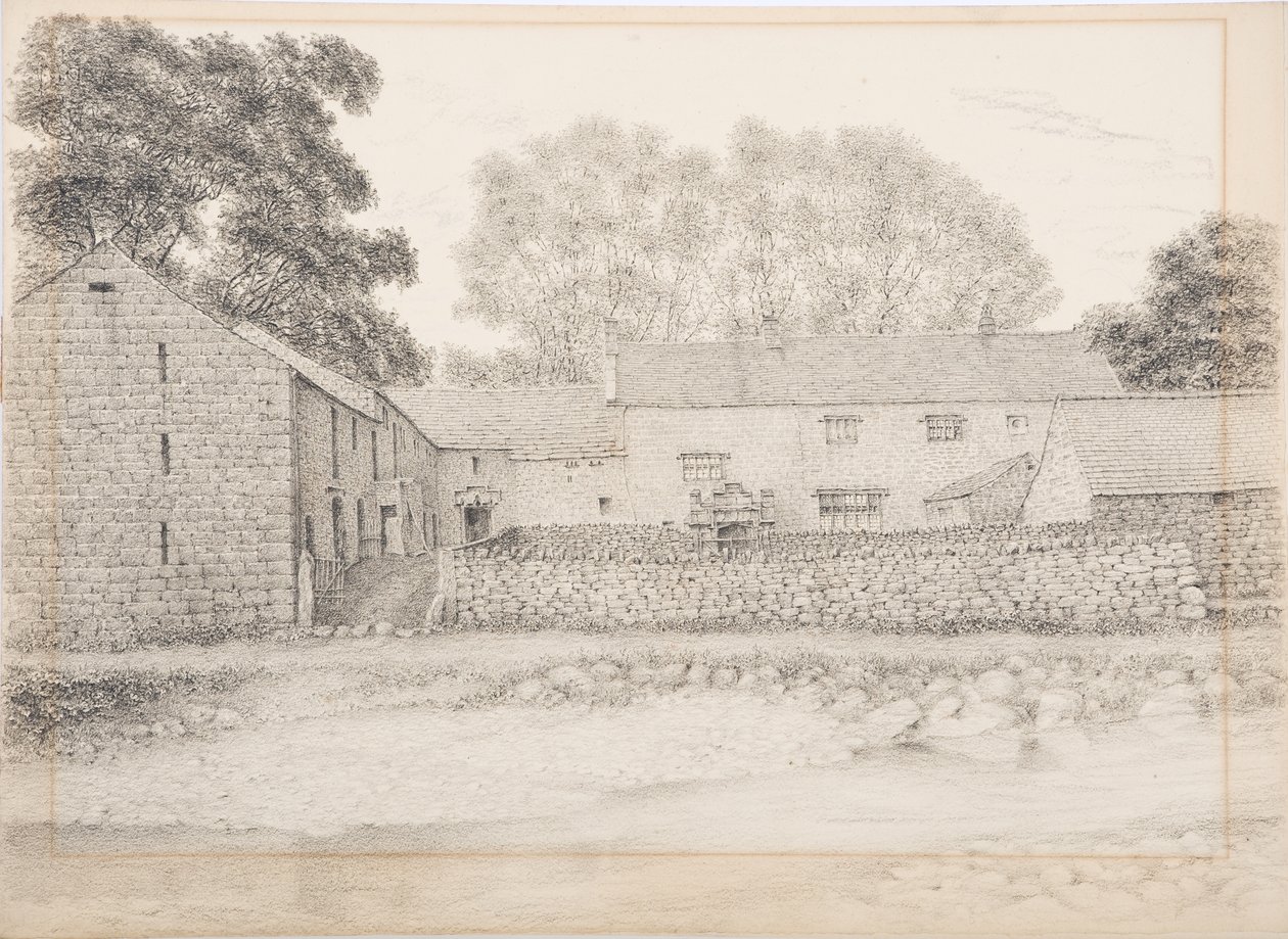 Merton Hall, Appleby, ok. 1916 (węgiel i ołówek na kartonie) autorstwa Daniel Oliver