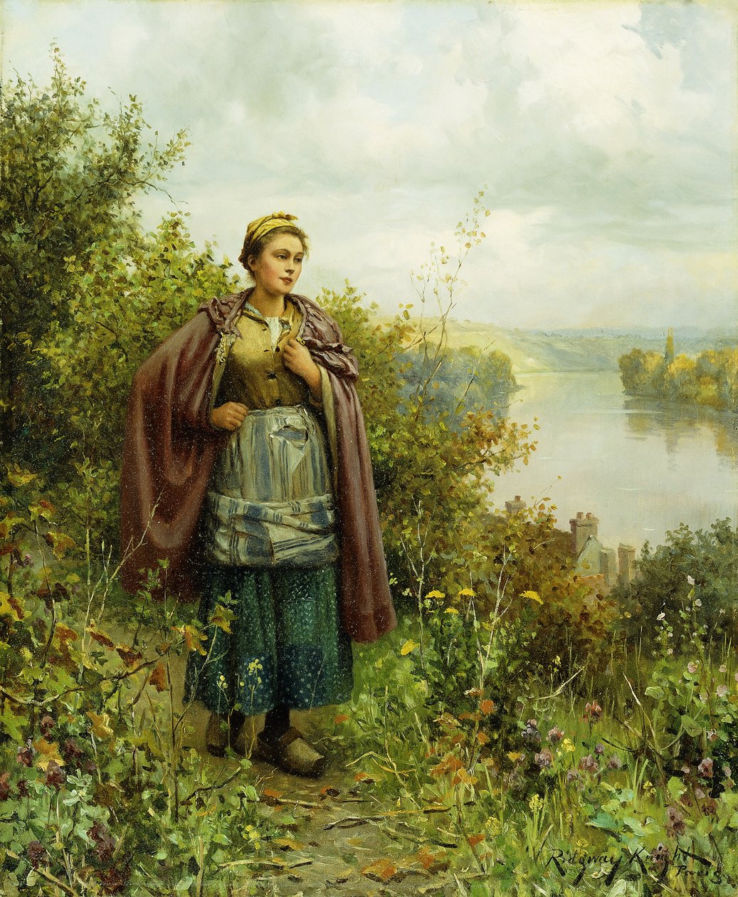 Jesienny spacer, autorstwa Daniel Ridgway Knight