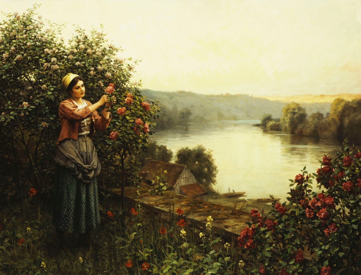 letnie kwiaty, autorstwa Daniel Ridgway Knight