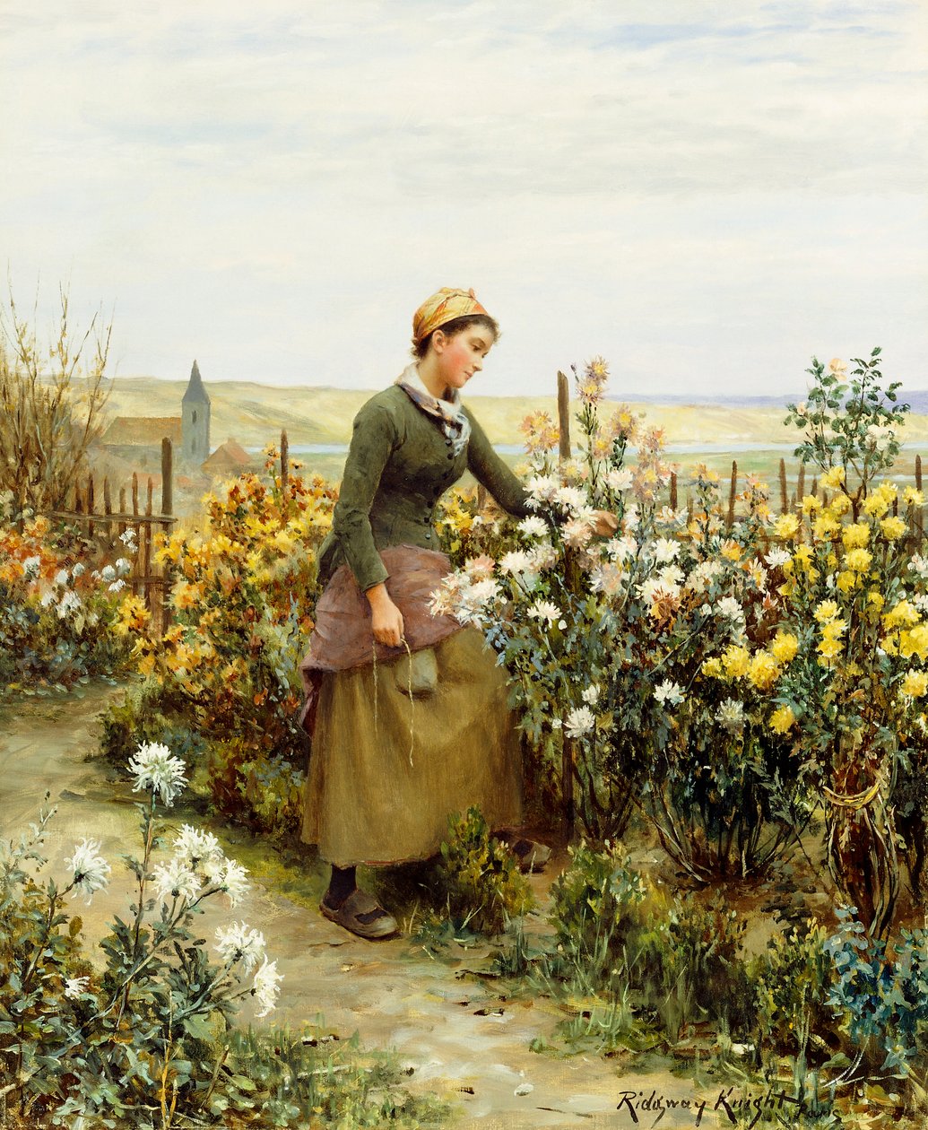Córka Ogrodnika, autorstwa Daniel Ridgway Knight