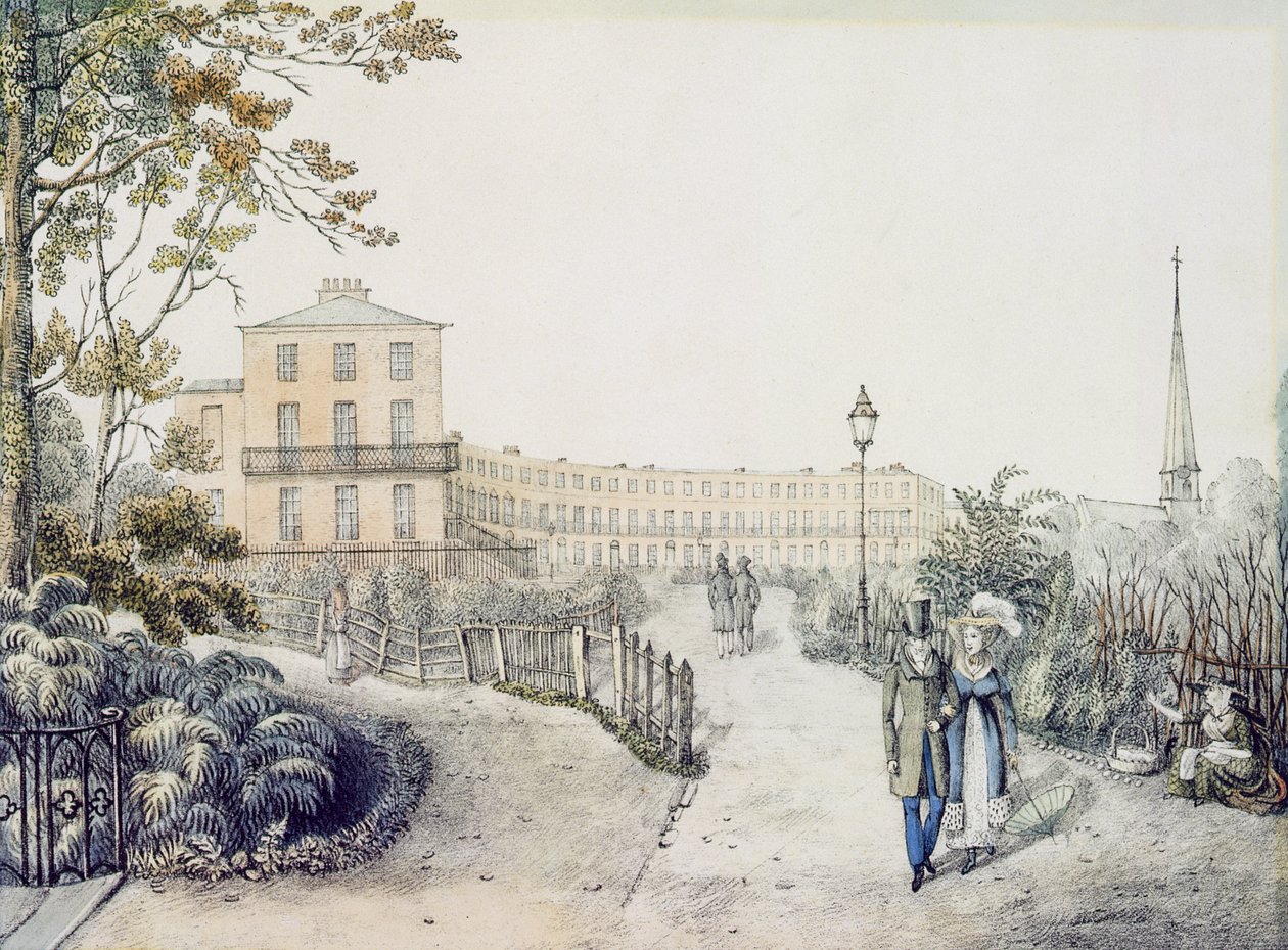 Półksiężyc, Cheltenham, 1821 autorstwa Daniel Thomas Egerton