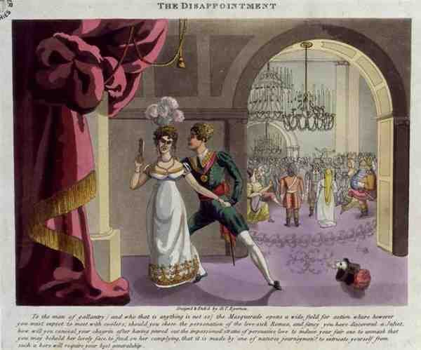 Rozczarowanie, akwaforta artysty, ok. 1820 (akwaforta kolorowa) autorstwa Daniel Thomas Egerton