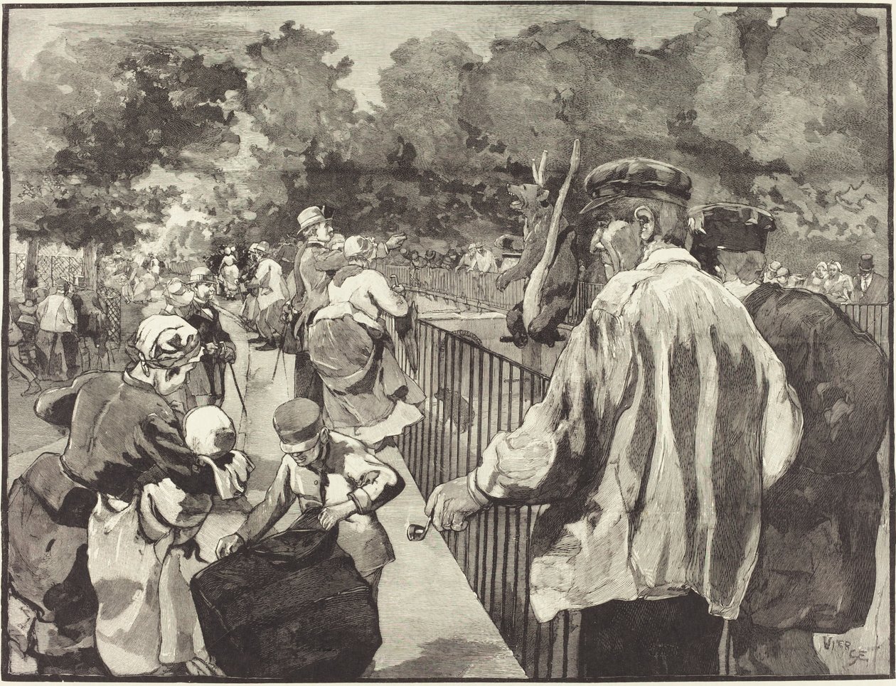 W Jardin des Plantes, 1889. autorstwa Daniel Urrabieta Vierge