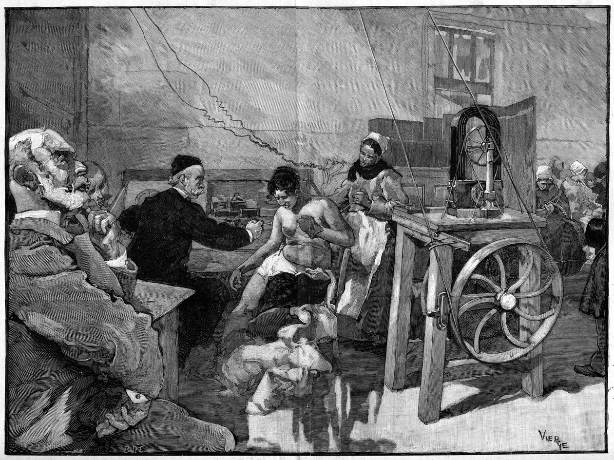 Elektroterapia w Salpetriere: diagnoza dr Vigouroux w 1887 r. autorstwa Daniel Urrabieta Vierge