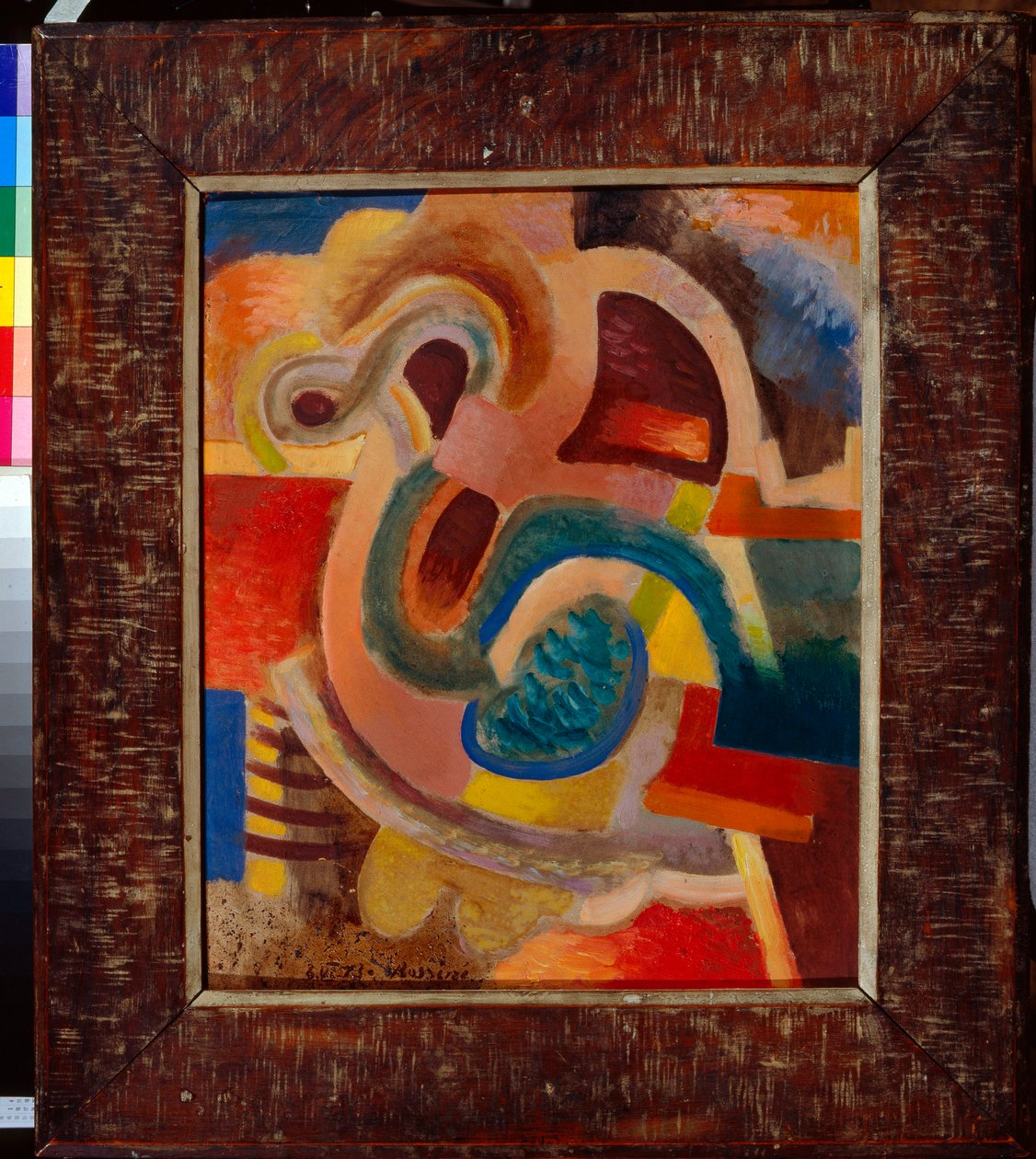""Kompozycja abstrakcyjna nr 8"" (Kompozycja abstrakcyjna nr 8) Obraz Vladimira Davidovicha Baranov-Rossine (Baranov Rossine) (1888-1942) 1913 Wym. 64x50 cm Kolekcja prywatna autorstwa Daniel Vladimir Baranoff Rossine