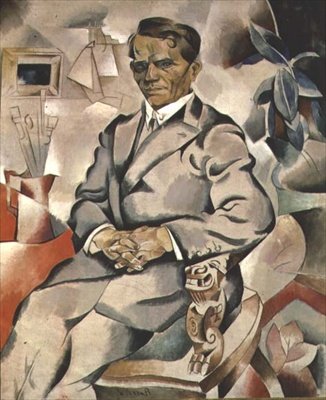 Portret Iwana Fiodorowicza Kolesnikowa (1887-1929) (olej na płótnie) autorstwa Daniel Vladimir Baranoff Rossine