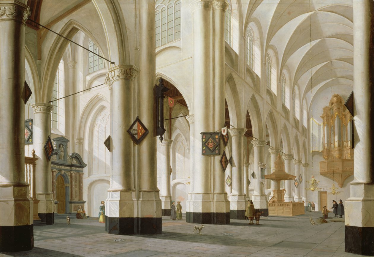 Wnętrze St. Laurenskerk, Rotterdam autorstwa Daniel de Blieck