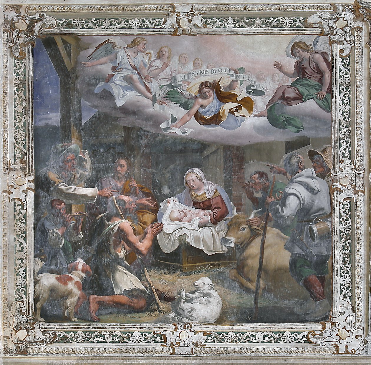 Adoracja pasterzy (fresk) autorstwa Daniele Crespi