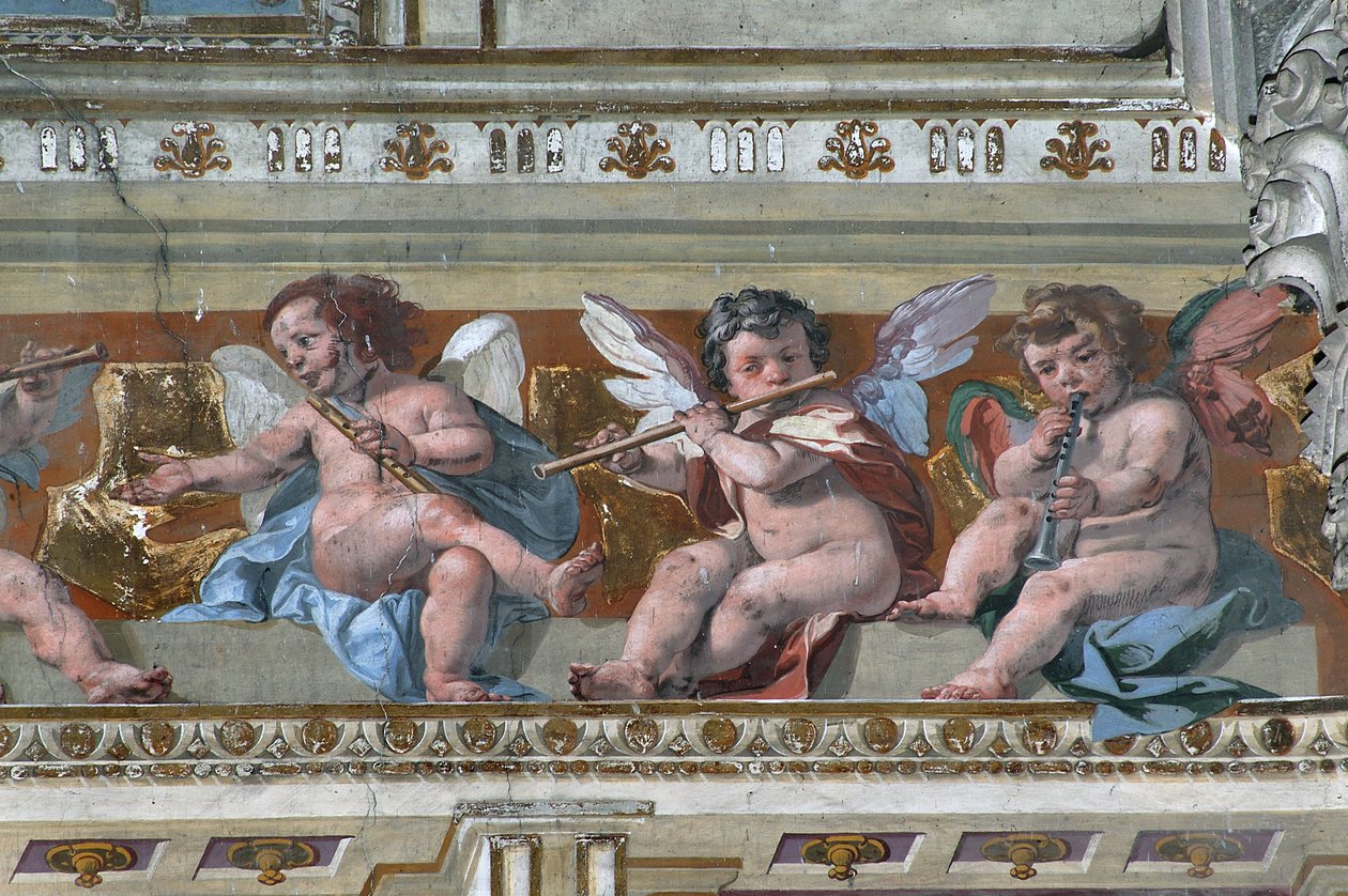 Anioły muzyków i putti autorstwa Daniele Crespi