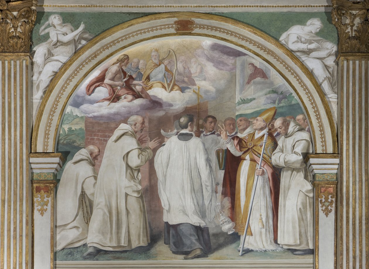 Św. Hugo, założyciel pierwszego klasztoru kartuzów, 1629 autorstwa Daniele Crespi