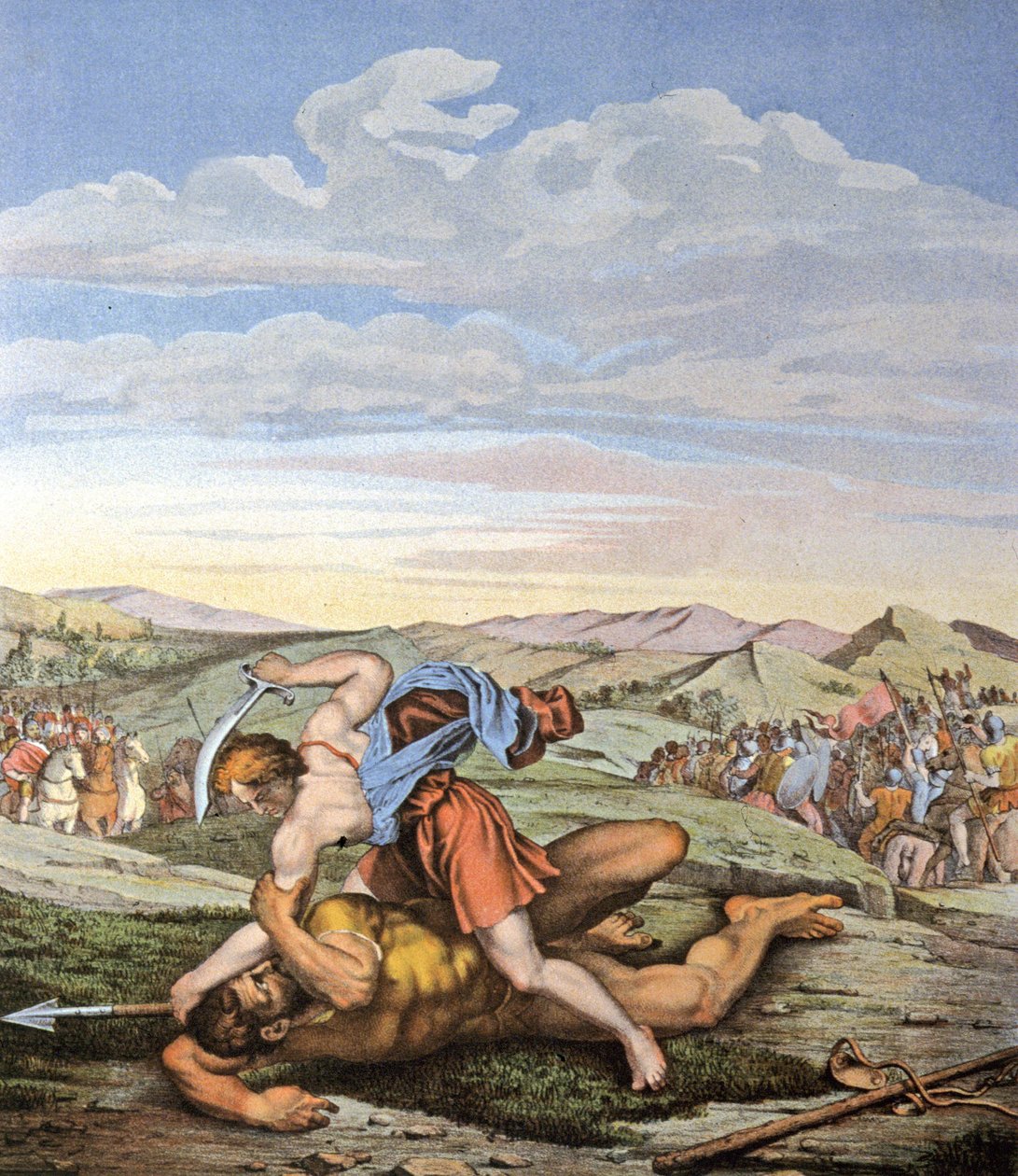 Dawid i Goliat autorstwa Daniele da Volterra (1509 66) (after)