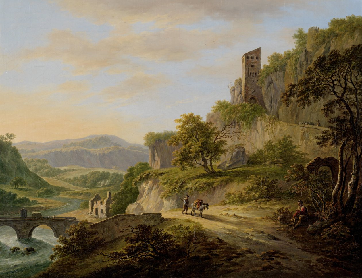 Widok Civita Castellana autorstwa Daniël Dupré (signed by artist)