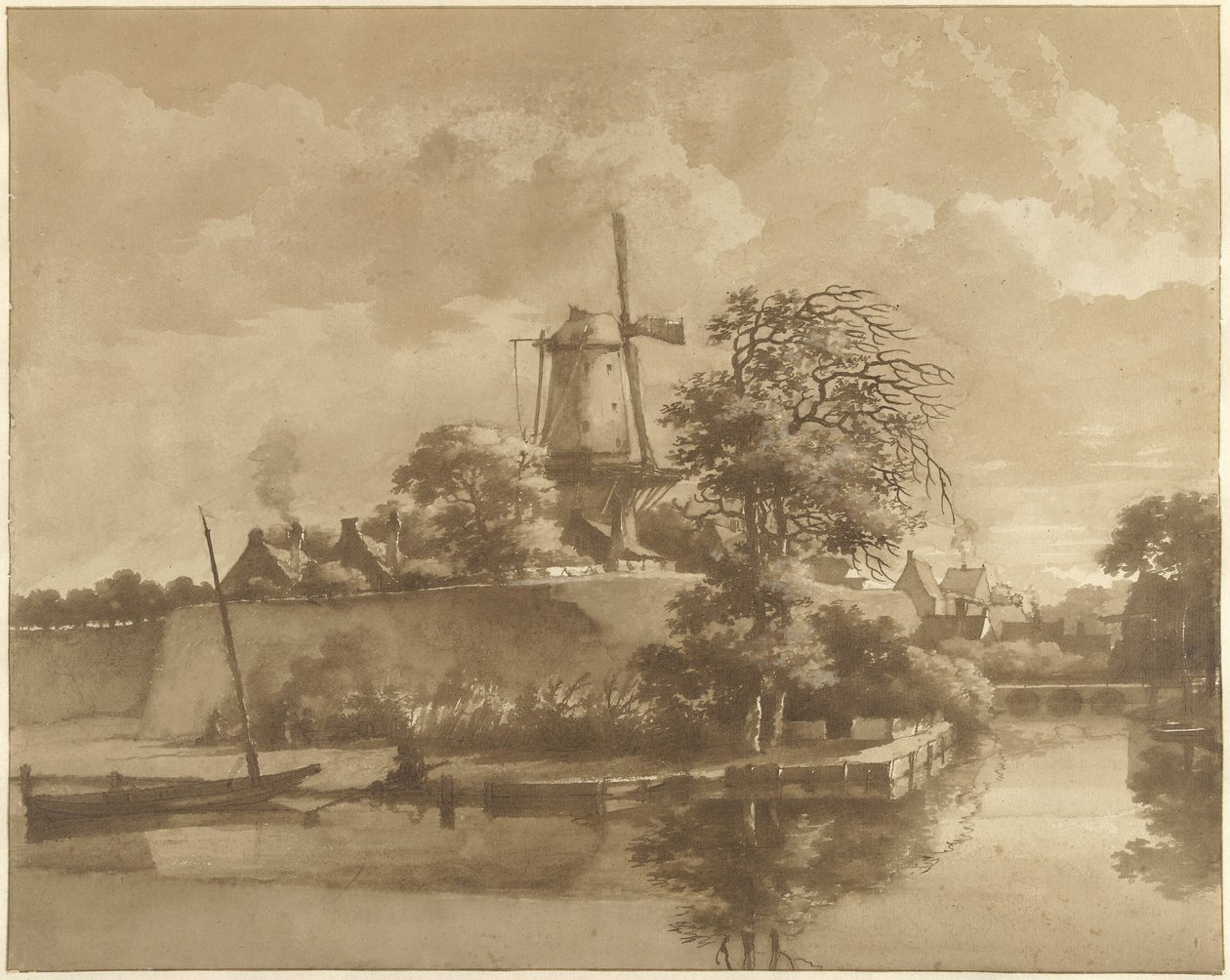 Uruchomiony młyn w Tolsteegpoort w Utrechcie autorstwa Daniël Kerkhoff
