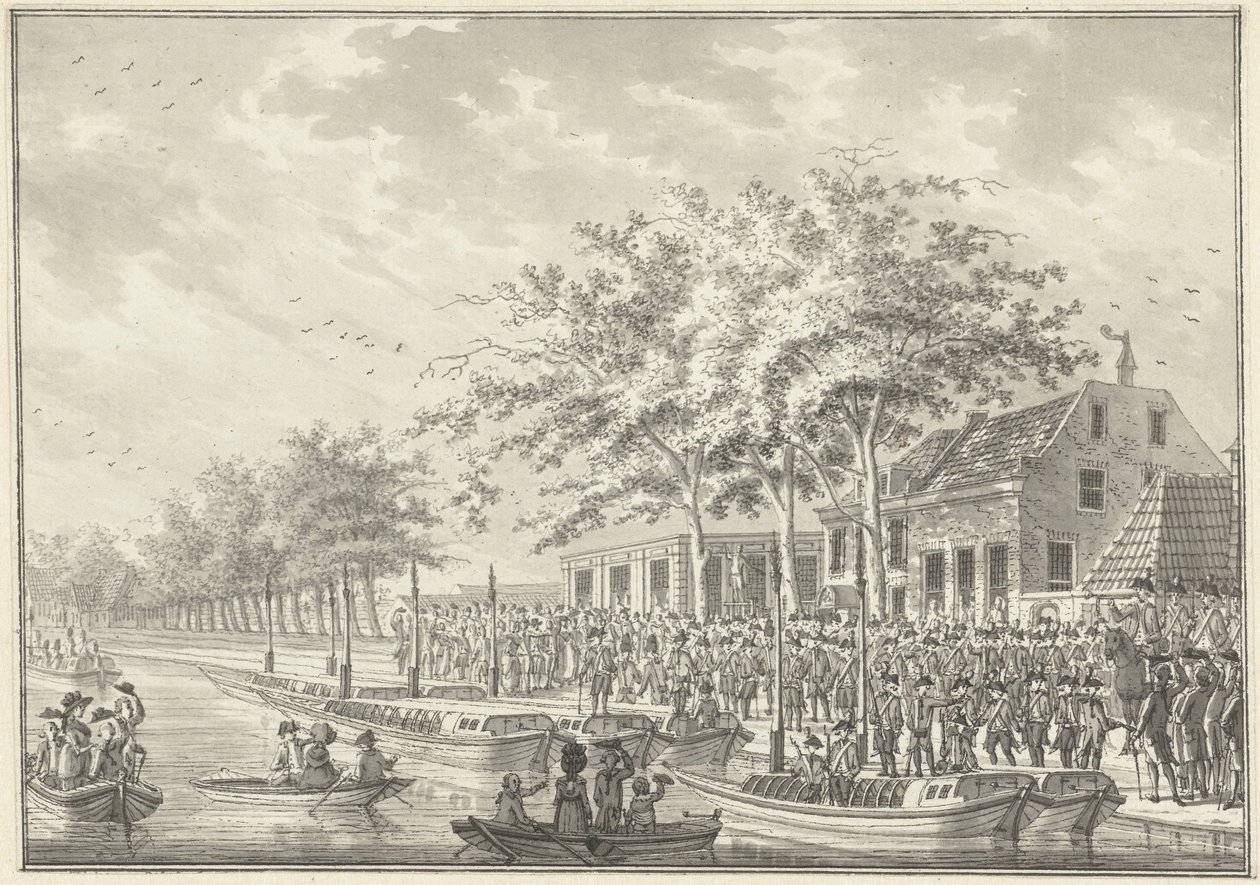 Wyjazd Amsterdamczyków do Utrechtu, 1787 autorstwa Daniël Kerkhoff