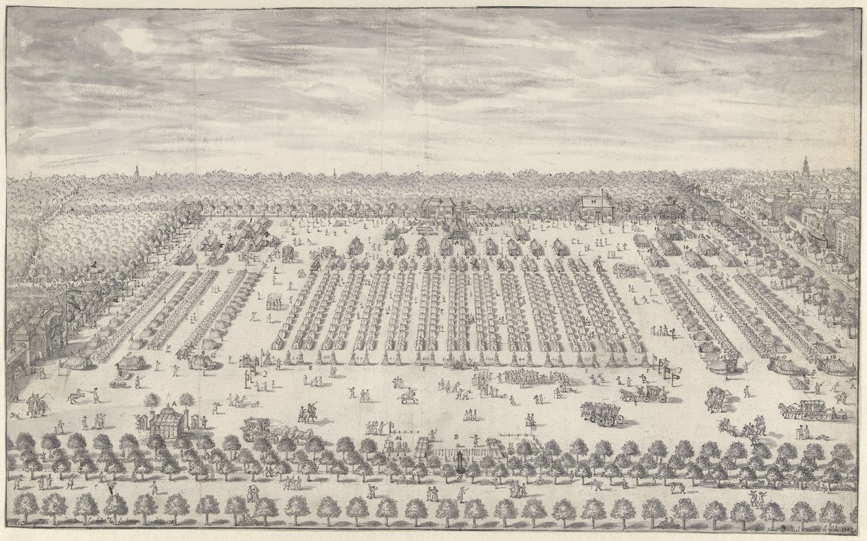 Obóz w pobliżu Hagi, 1742 autorstwa Daniël Marot (II)