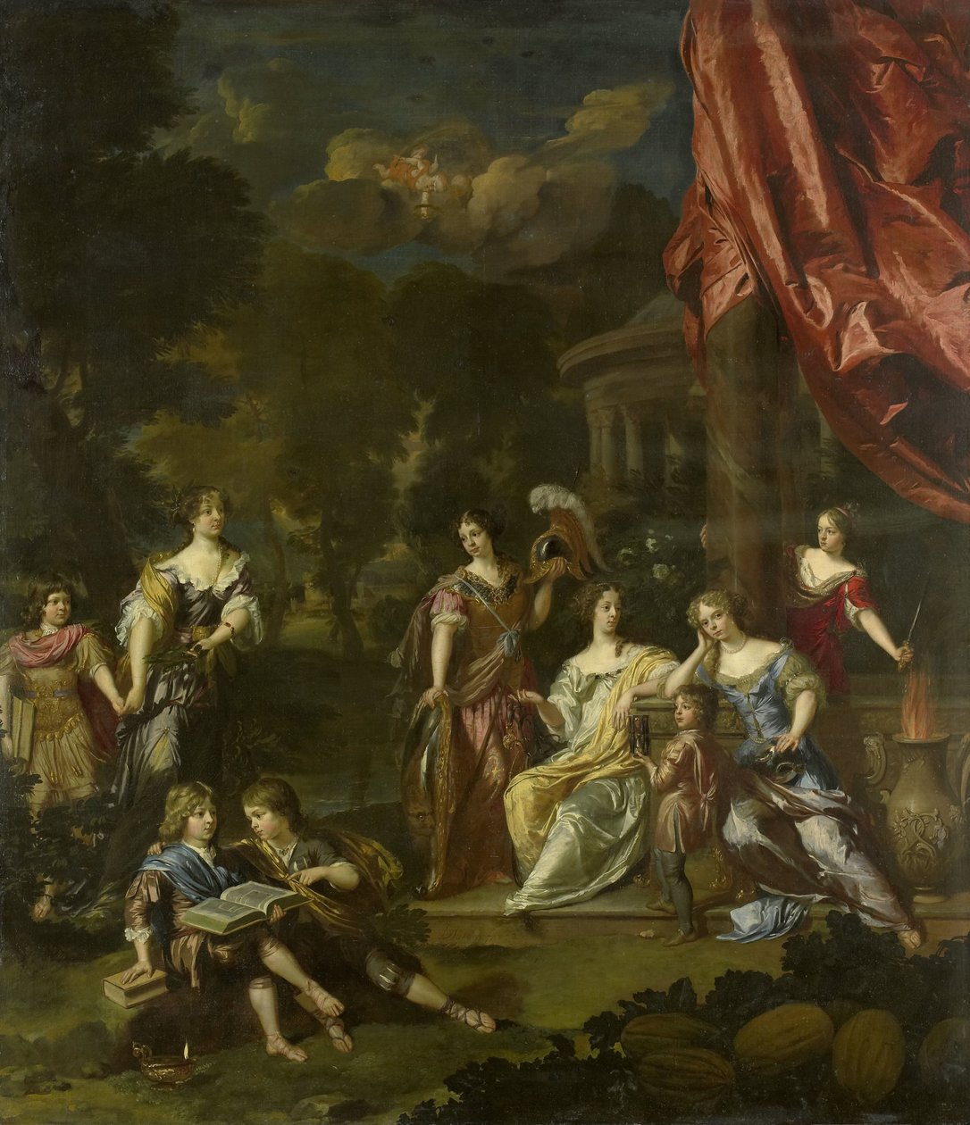 Alegoryzujący portret grupowy dzieci Diedera Pietersza van Leyden van Leeuwen, burmistrza Lejdy i Alidy Paets autorstwa Daniël Mijtens (II)
