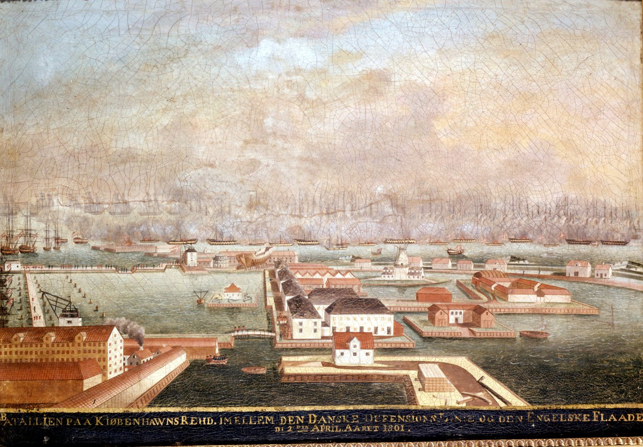 Bitwa pod Kopenhagą, 1801 autorstwa Danish School