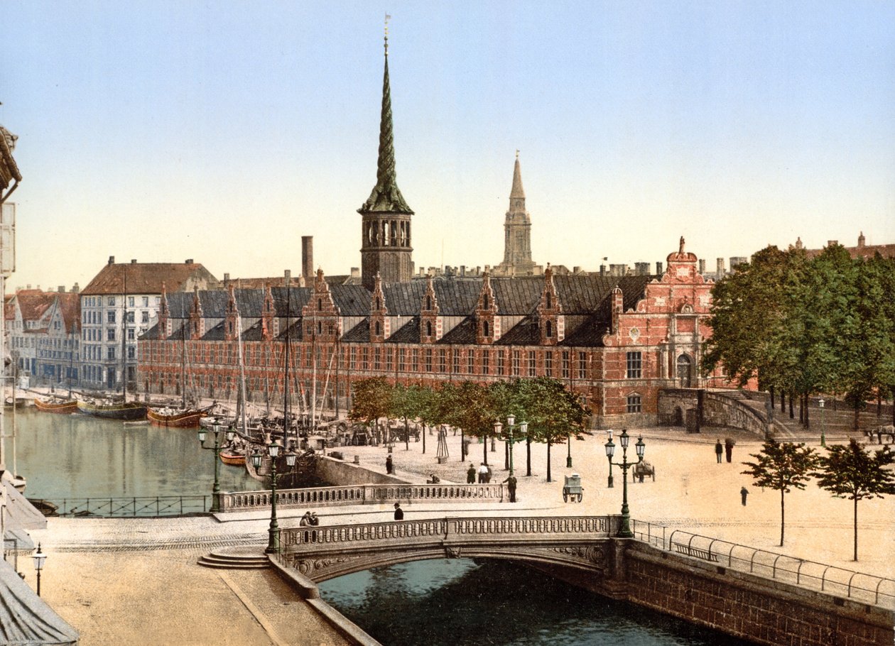 Stara Giełda, Kopenhaga, 1890-1900 autorstwa Danish Photographer