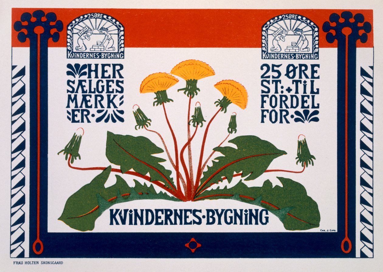 Plakat reklamujący Gmach Kobiet, koniec XIX-początek XX wieku autorstwa Danish School
