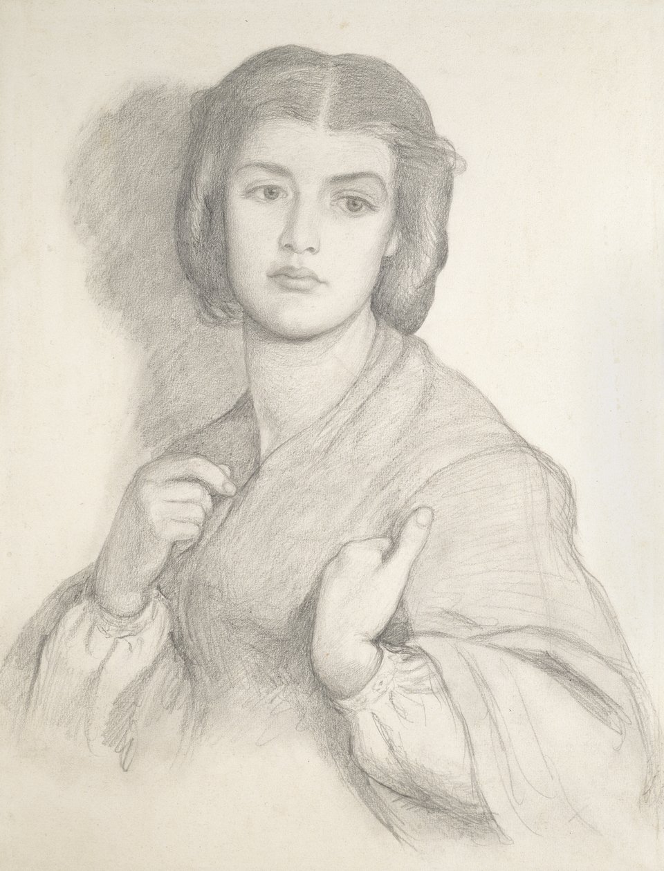 Portret kobiety (grafit na papierze) autorstwa Dante Gabriel Charles Rossetti